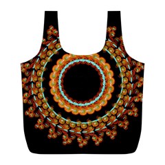 Mandala - 0009 - A Fast 24 Full Print Recycle Bag (l) by WetdryvacsLair