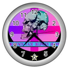 Emergency Taco Delivery Service Wall Clock (silver) by WetdryvacsLair