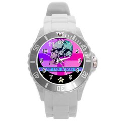 Emergency Taco Delivery Service Round Plastic Sport Watch (l) by WetdryvacsLair