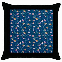 Unusual Flowers Throw Pillow Case (black) by SychEva