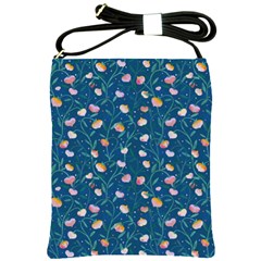 Unusual Flowers Shoulder Sling Bag by SychEva