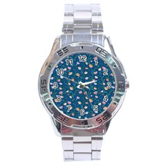 Unusual Flowers Stainless Steel Analogue Watch by SychEva