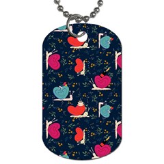 Romantic Snails Dog Tag (two Sides) by SychEva