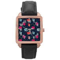 Romantic Snails Rose Gold Leather Watch  by SychEva