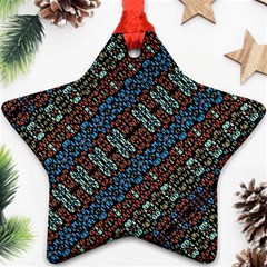 Multicolored Mosaic Print Pattern Ornament (star) by dflcprintsclothing