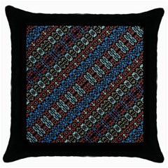 Multicolored Mosaic Print Pattern Throw Pillow Case (black) by dflcprintsclothing