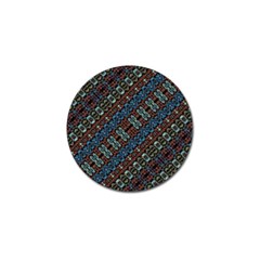 Multicolored Mosaic Print Pattern Golf Ball Marker (10 Pack) by dflcprintsclothing