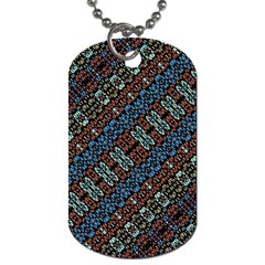 Multicolored Mosaic Print Pattern Dog Tag (two Sides) by dflcprintsclothing