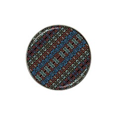 Multicolored Mosaic Print Pattern Hat Clip Ball Marker (4 Pack) by dflcprintsclothing