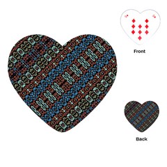 Multicolored Mosaic Print Pattern Playing Cards Single Design (heart) by dflcprintsclothing