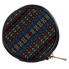 Multicolored Mosaic Print Pattern Mini Makeup Bag