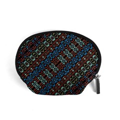 Multicolored Mosaic Print Pattern Accessory Pouch (small)