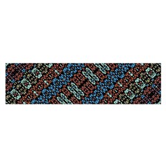 Multicolored Mosaic Print Pattern Satin Scarf (oblong) by dflcprintsclothing