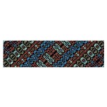 Multicolored Mosaic Print Pattern Satin Scarf (Oblong) Front