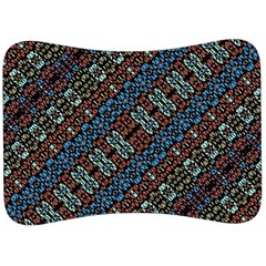 Multicolored Mosaic Print Pattern Velour Seat Head Rest Cushion by dflcprintsclothing