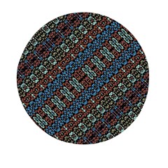 Multicolored Mosaic Print Pattern Mini Round Pill Box by dflcprintsclothing