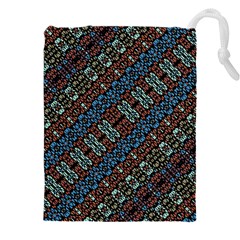 Multicolored Mosaic Print Pattern Drawstring Pouch (5xl)