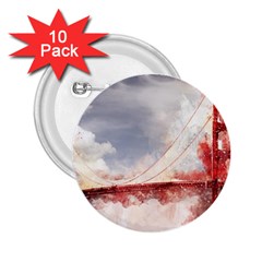 Golden Gate Bridge 2 25  Buttons (10 Pack)  by goljakoff