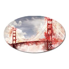 Golden Gate Bridge Oval Magnet by goljakoff