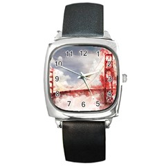 Golden Gate Bridge Square Metal Watch by goljakoff