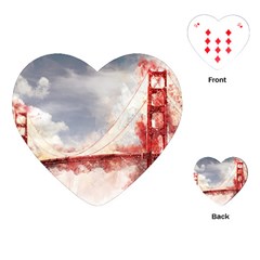 Golden Gate Bridge Playing Cards Single Design (heart) by goljakoff