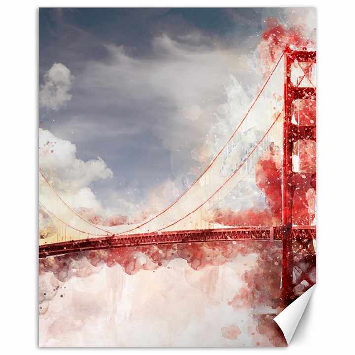 Golden Gate bridge Canvas 16  x 20 