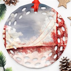 Golden Gate Bridge Ornament (round Filigree) by goljakoff