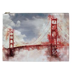 Golden Gate Bridge Cosmetic Bag (xxl) by goljakoff