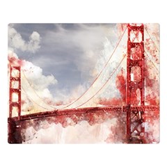 Golden Gate Bridge Double Sided Flano Blanket (large)  by goljakoff