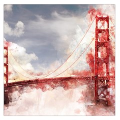 Golden Gate Bridge Large Satin Scarf (square) by goljakoff