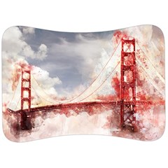 Golden Gate Bridge Velour Seat Head Rest Cushion by goljakoff