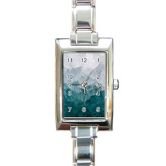 Green Blue Sea Rectangle Italian Charm Watch by goljakoff