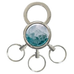 Green Blue Sea 3-ring Key Chain by goljakoff