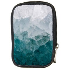 Green Blue Sea Compact Camera Leather Case by goljakoff