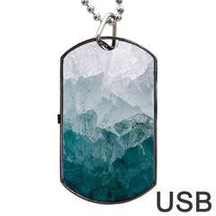 Green Blue Sea Dog Tag Usb Flash (two Sides) by goljakoff