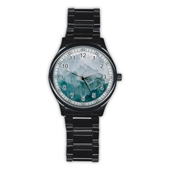 Green Blue Sea Stainless Steel Round Watch by goljakoff