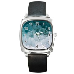 Blue Sea Square Metal Watch by goljakoff