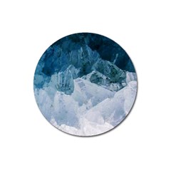 Blue Sea Waves Magnet 3  (round)