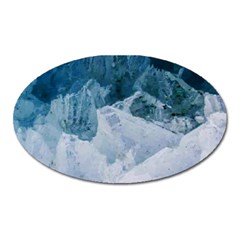 Blue Sea Waves Oval Magnet