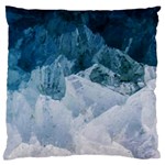 Blue sea waves Large Flano Cushion Case (One Side) Front