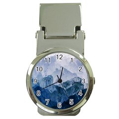 Blue Ice Mountain Money Clip Watches by goljakoff