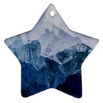 Blue ice mountain Star Ornament (Two Sides) Back