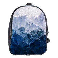 Blue ice mountain School Bag (Large)