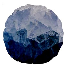 Blue ice mountain Large 18  Premium Round Cushions