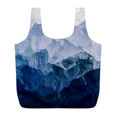 Blue ice mountain Full Print Recycle Bag (L)