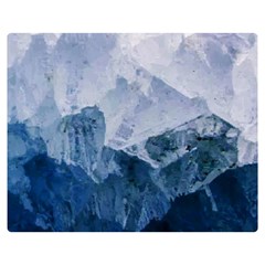 Blue Ice Mountain Double Sided Flano Blanket (medium)  by goljakoff