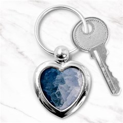 Storm blue ocean Key Chain (Heart)