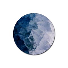 Storm blue ocean Rubber Round Coaster (4 pack) 