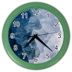 Storm blue ocean Color Wall Clock