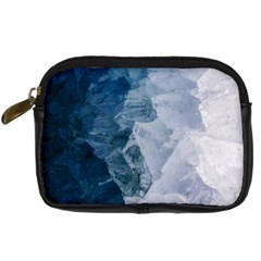 Storm blue ocean Digital Camera Leather Case